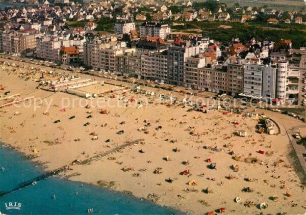 Duinbergen La plage et la digue vue aérienne