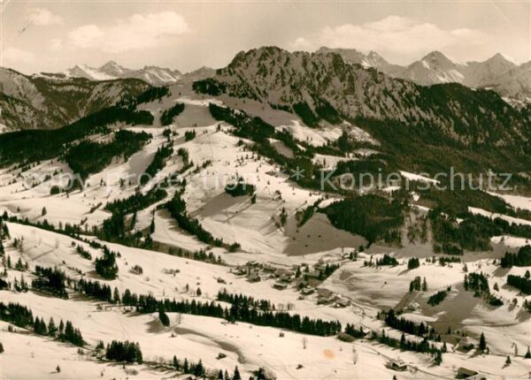 Jungholz Tirol Wintersportplatz Alpenpanorama Fliegera
