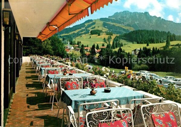 Jungholz Tirol Kur- und Sporthotel Terrasse Alpenblick