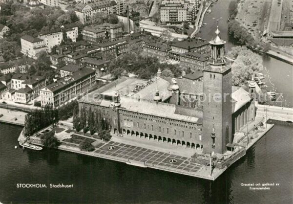 Stockholm Stadshuset Fliegeraufnahme