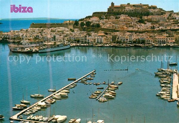 Ibiza Islas Baleares Hafen Fliegeraufnahme