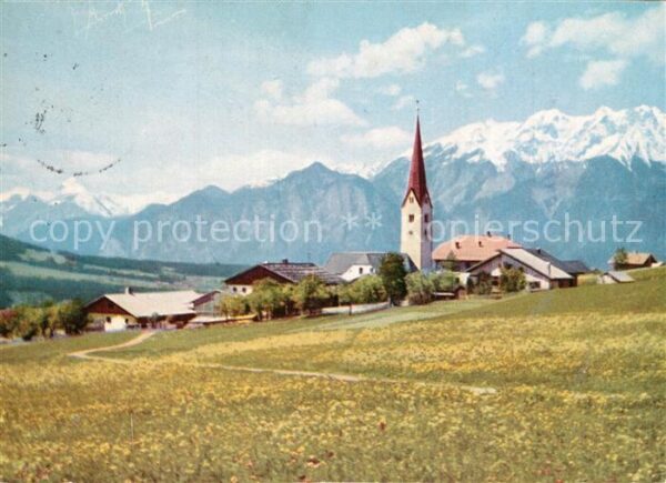 Patsch Ortsansicht mit Kirche Martinswand Karw