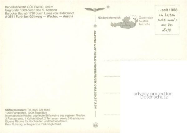 Furth Goettweig Benediktinerstift Fliegeraufnahme – Bild 2