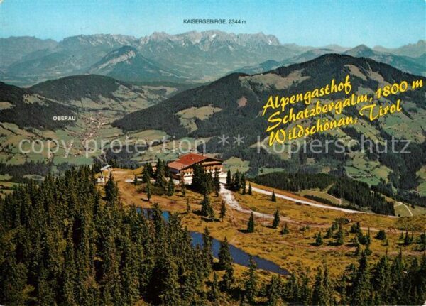 Thierbach Wildschoenau Berggasthof Schatzbergalm Blick zum Kai
