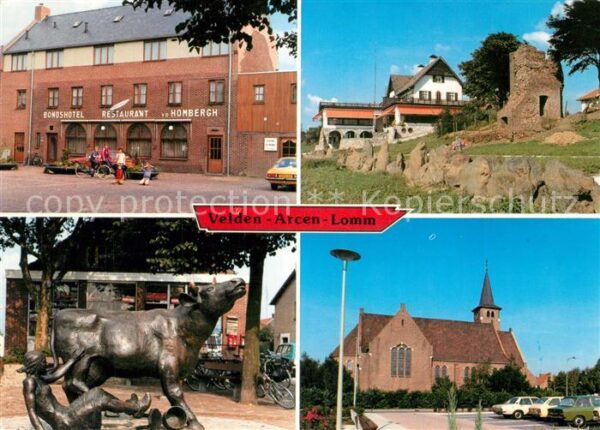 Velden Limburg Arcen Lomm Restaurant Burgruine Plastik