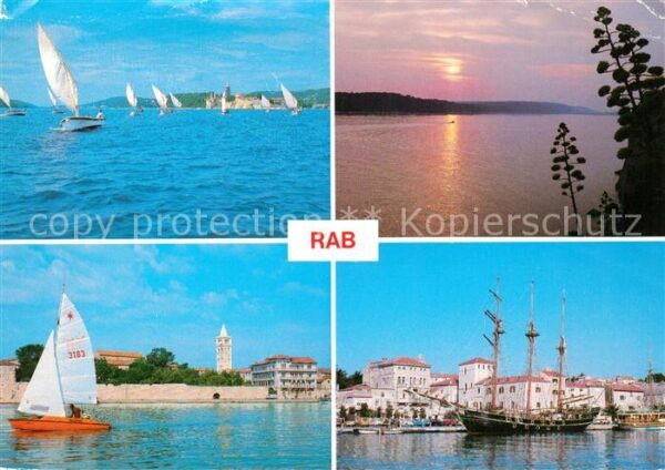 Rab Croatia Segelregatta Hafen Segelschiff Dreimast