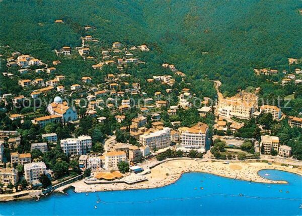 Opatija Abbazia Küstenort Fliegeraufnahme