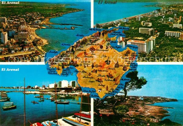 El Arenal Mallorca Küstenpanorama Hafen Fliegeraufnahmen I