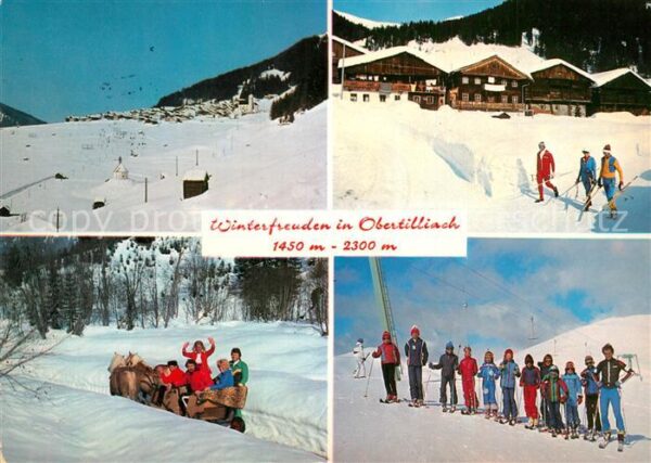 Obertilliach Wintersportplatz Alpen Pferdeschlitten