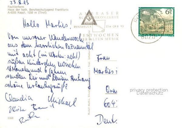 Kappl Tirol Faultierfarm Haus der katholischen Beru – Bild 2