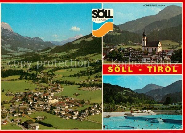 Soell Tirol Alpenpanorama Fliegeraufnahme Kirche Fr
