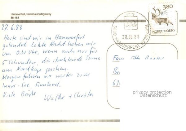 Hammerfest Teilansichten Kirche Hafen Brunnen – Bild 2