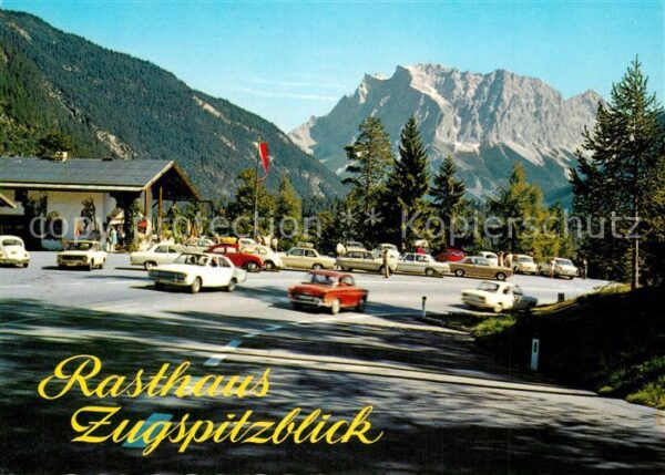 Biberwier Tirol Rasthaus Zugspitzblick gegen Zugspitze