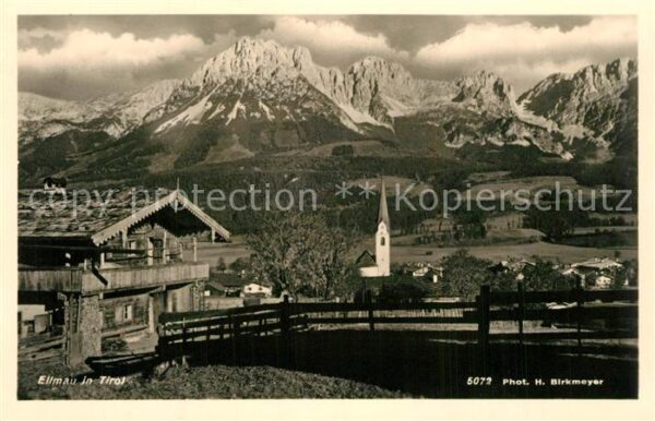 Ellmau Tirol Kirche Panorama Wilder Kaiser