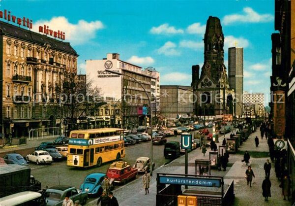 Berlin Kurfürstendamm alte und neue Kaiser Wil