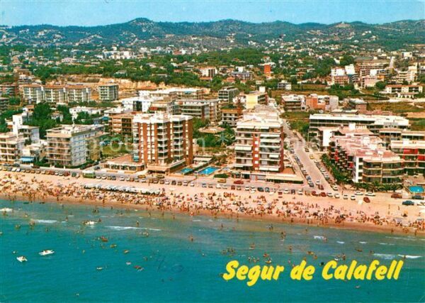 Calafell Fliegeraufnahme Costa Dorada Strand