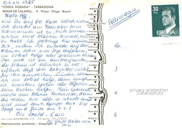 Calafell Fliegeraufnahme Costa Dorada Strand – Bild 2