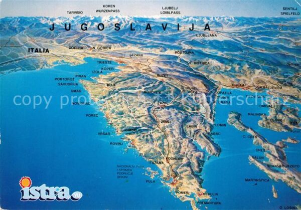 Jugoslawien Yugoslavie Panoramakarte