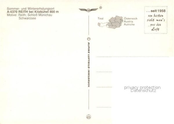 Reith Kitzbuehel Fliegeraufnahme Schloss Münchau Schwarz – Bild 2