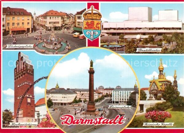 Darmstadt Ludwigsplatz Staatstheater Russische Ka