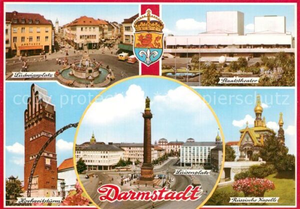 Darmstadt Ludwigsplatz Staatstheater Luisenplatz