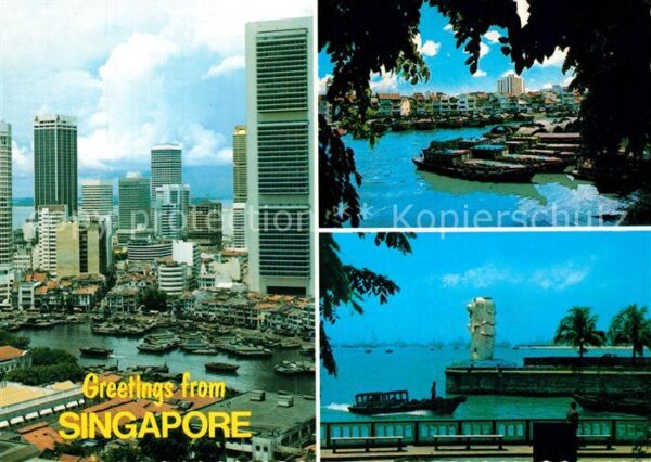 Singapore Hafen Hochhäuser Panoramen
