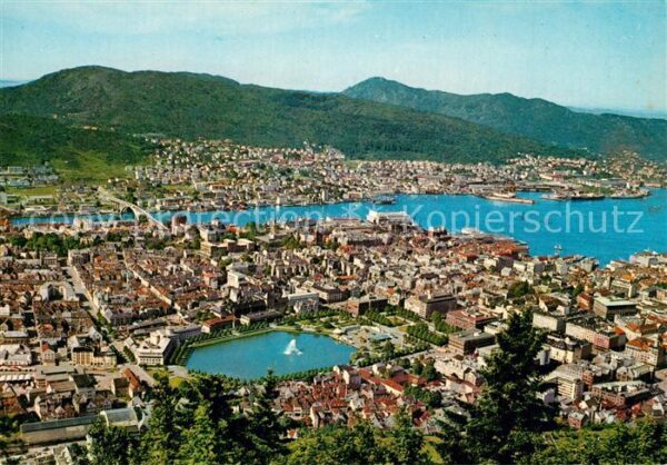 Bergen Norwegen Panorama