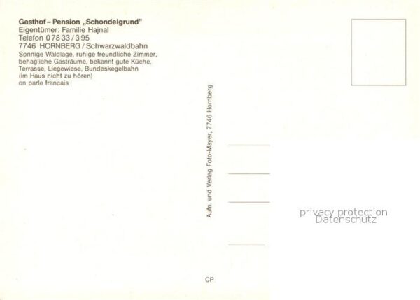 Hornberg Schwarzwald Gasthof Pension Schondelgrund – Bild 2