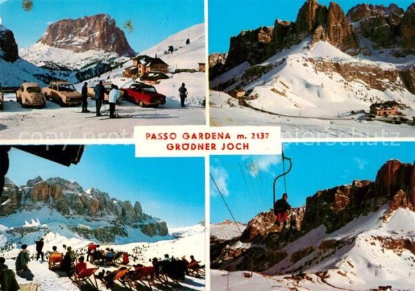 Groednerjoch Passo Gardena Winterlandschaften