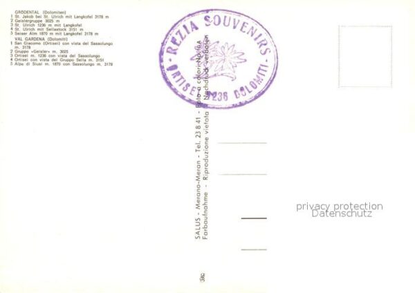 Ortisei St Ulrich Sankt Jakob Geislergruppe Seiseralm – Bild 2