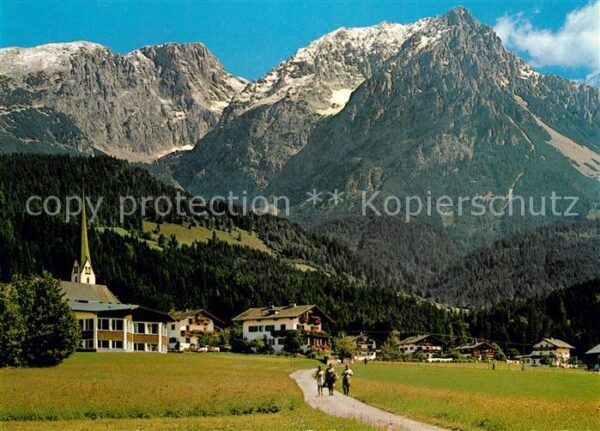 Scheffau Wilden Kaiser Kirche Panorama