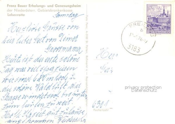 Lehenrotte Freiland Franz Bauer Erholungs Genesungsheim – Bild 2