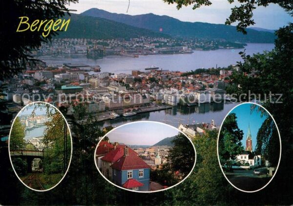 Bergen Norwegen Fliegeraufnahme Panoramen