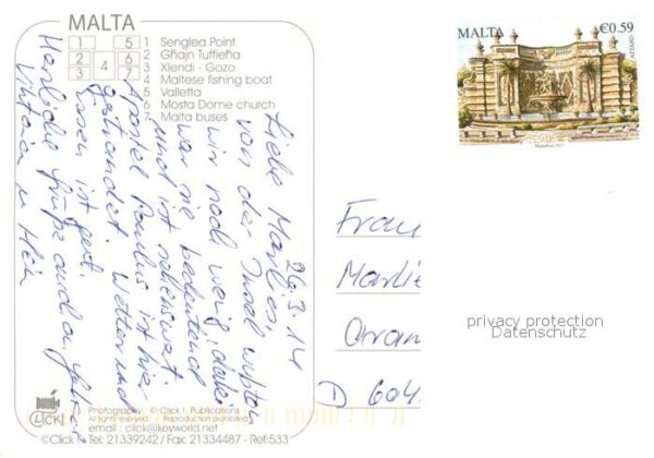 Malta Senglea Point Ghain Tuffena Fischerboot – Bild 2