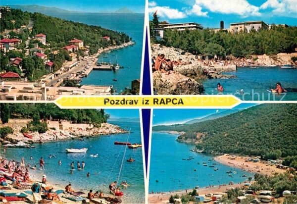 Rabac Kroatien Strand Fliegeraufnahme Stadtansichten