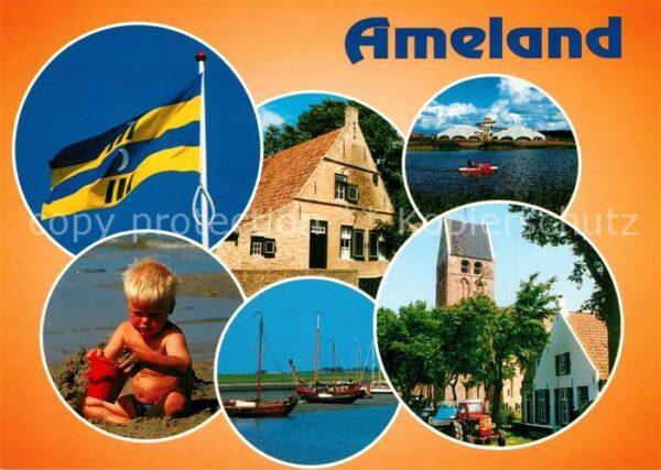 Ameland Segelboote Strand Ortsansicht
