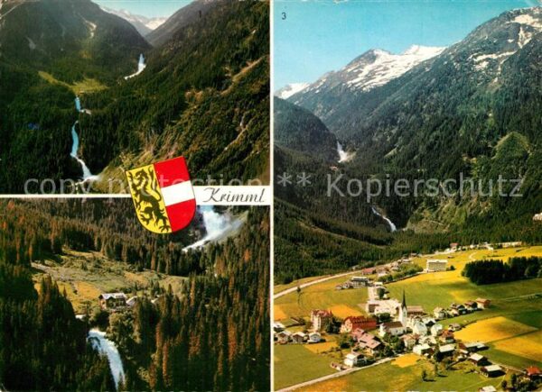 Krimml Fliegeraufnahme Krimmler Wasserfälle Al