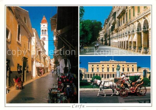 Corfu Korfu Stadtansichten Pferdekutsche