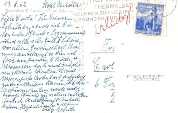 Bad Hofgastein Ortsansicht Thermalbad mit Kirche Alpen – Bild 2