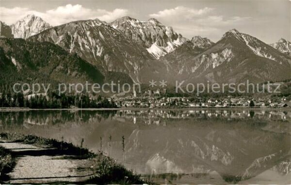Forggensee Schwangau Blick über den See Alpenpanorama
