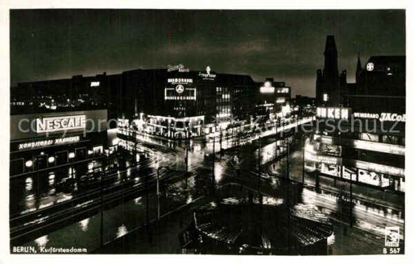 Berlin Kurfürstendamm Gedächtniskirche Nachtau