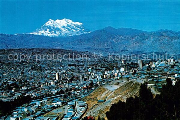 La Paz Bolivia Vista panorámica con Monte Illimani Cor