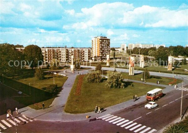Pila Plac Zwyciestwa Platz Siedlung Hochhäus