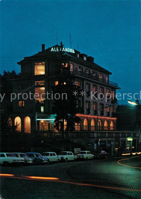 Luhacovice Interhotel Alexandria Nachtaufnahme