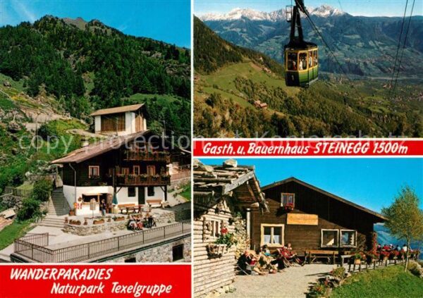Dorf Tirol Gasthof Steinegg Seilbahn Wanderparadie