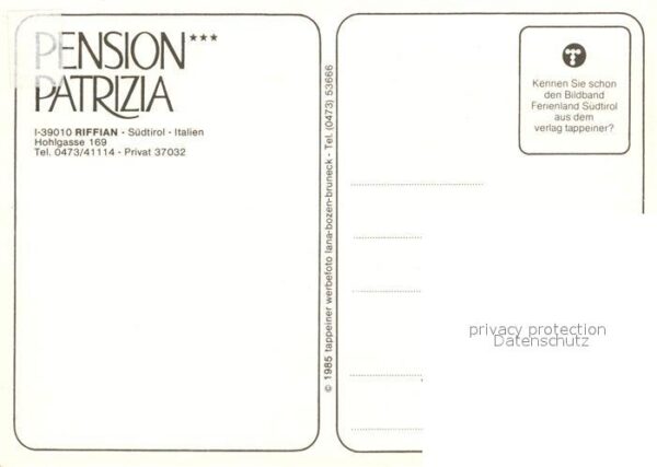Riffian Meran Pension Patrizia Swimming Pool – Bild 2