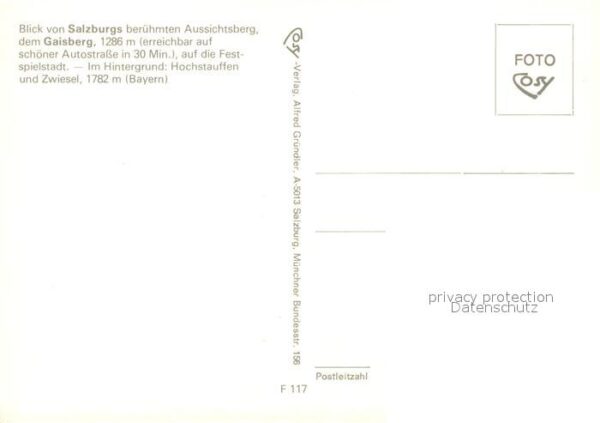 Salzburg Oesterreich Panorama Blick vom Gaisberg mit Hochsta – Bild 2