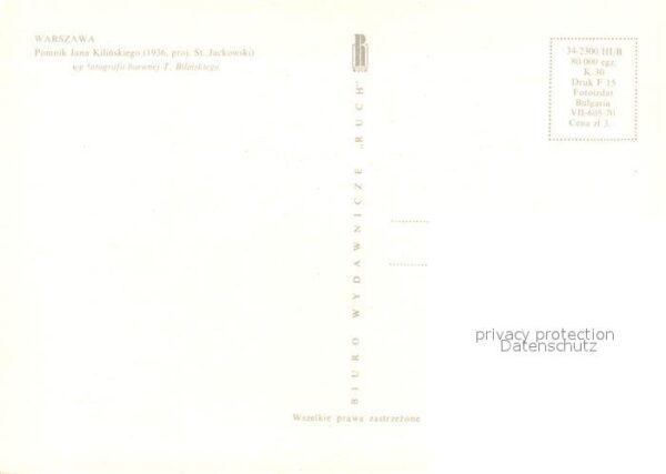 Warszawa Pomnik Jana Kilinskiego Denkmal – Bild 2