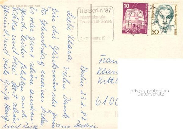 Berlin Ernst Reuter Platz Fontäne Hochhäuser – Bild 2