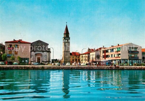 Umag Umago Istrien Ansicht vom Meer aus